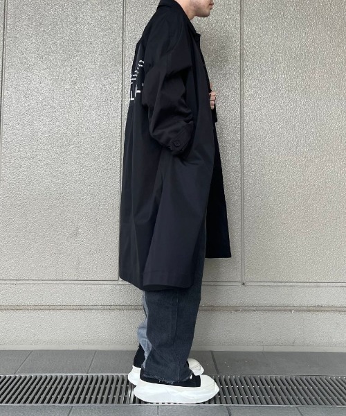 A4A（エーフォーエー）の「A4A/エーフォーエー/ステンカラーコート（ステンカラーコート・メンズ・ブラック/ベージュ・MEDIUM/LARGE）」の17枚目の写真