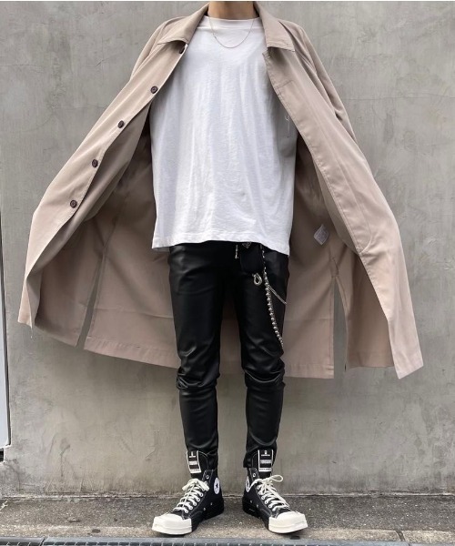 A4A（エーフォーエー）の「A4A/エーフォーエー/ステンカラーコート（ステンカラーコート・メンズ・ブラック/ベージュ・MEDIUM/LARGE）」の19枚目の写真