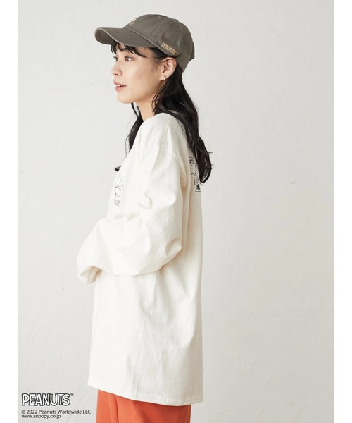 Green Parks(グリーンパークス)の「■SNOOPY ダンスロンT*(Tシャツ/カットソー・レディース・ナチュラル・FREE)」の2枚目の写真