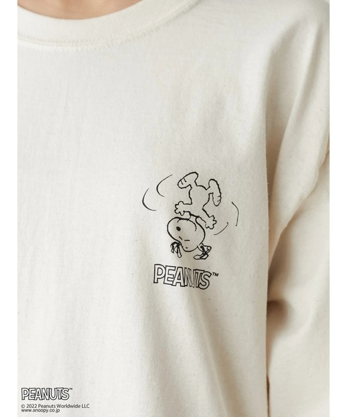 Green Parks(グリーンパークス)の「■SNOOPY ダンスロンT*(Tシャツ/カットソー・レディース・ナチュラル・FREE)」の6枚目の写真