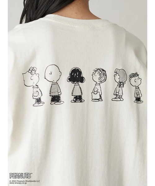 Green Parks(グリーンパークス)の「■SNOOPY ダンスロンT*(Tシャツ/カットソー・レディース・ナチュラル・FREE)」の4枚目の写真