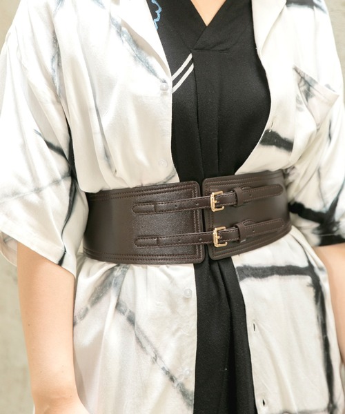 カヤ（カヤ）の「【カヤ】革乃帯ベルト（ベルト・レディース・ブラック/ブラウン・FREE）」の2枚目の写真