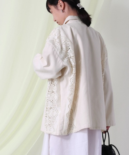 cepo（セポ）の「リメイク レースミリタリージャケット（ミリタリージャケット・レディース・オフホワイト/オリーブ・M）」の2枚目の写真