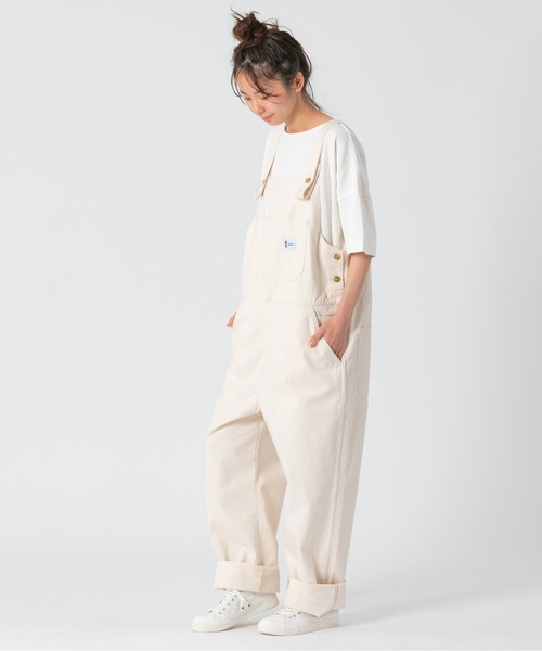 PARROTT CANVAS（パロットキャンバス）の「PARROTT CANVAS/パロットキャンバス グリーンビルオーバーオール（サロペット/オーバーオール・レディース・キナリ/ネイビー/モカ/ブルー/イエロー・S/M/L）」の6枚目の写真
