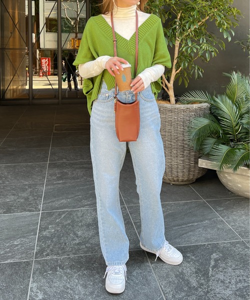 StyleSea(スタイルシー)の「リネンタッチVネックニットベスト(ベスト・レディース・ブラック/パープル/グリーン/アイボリー・MEDIUM)」の20枚目の写真