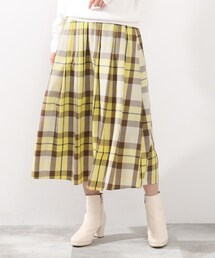 DRESKIP | アソート柄タックフレアースカート(スカート)