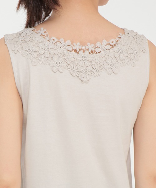 ikka（イッカ）の「前後レースタンクトップ（タンクトップ・レディース・ブラック/ベージュ/オフホワイト・M/L）」の13枚目の写真