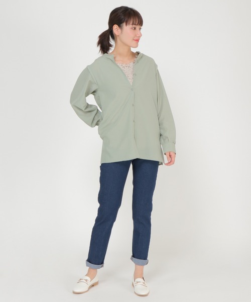 ikka（イッカ）の「前後レースタンクトップ（タンクトップ・レディース・ブラック/ベージュ/オフホワイト・M/L）」の6枚目の写真