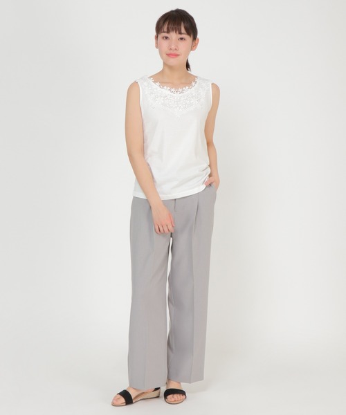 ikka（イッカ）の「前後レースタンクトップ（タンクトップ・レディース・ブラック/ベージュ/オフホワイト・M/L）」の18枚目の写真