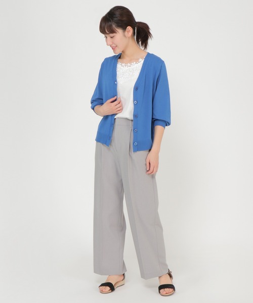 ikka（イッカ）の「前後レースタンクトップ（タンクトップ・レディース・ブラック/ベージュ/オフホワイト・M/L）」の19枚目の写真