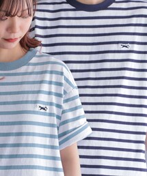 *【SHIPS別注】PENNEYS: FOX ロゴ ワッペン ソリッド / ボーダー Tシャツ