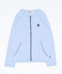 ノーカラージップカーディガン