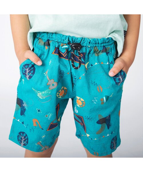 BREEZE（ブリーズ）の「ウエストコード総柄ハーフパンツ 5分丈（その他パンツ・キッズ・オレンジ/ネイビー/ベージュ/グリーン/ターコイズブルー/イエロー・110/130/80/90/120/140/100）」の9枚目の写真