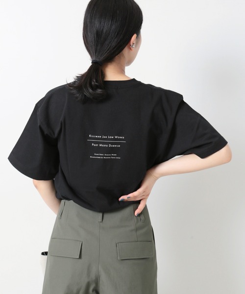 POET MEETS DUBWISE（ポエットミーツダブワイズ）の「POET MEETS DUBWISE COLLAGE 01：Tシャツ（Tシャツ/カットソー・レディース・ホワイト/ブラック・FREE）」の7枚目の写真