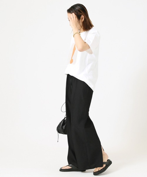 POET MEETS DUBWISE（ポエットミーツダブワイズ）の「POET MEETS DUBWISE COLLAGE 01：Tシャツ（Tシャツ/カットソー・レディース・ホワイト/ブラック・FREE）」の4枚目の写真