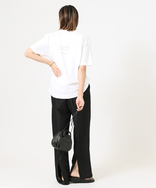 POET MEETS DUBWISE（ポエットミーツダブワイズ）の「POET MEETS DUBWISE COLLAGE 01：Tシャツ（Tシャツ/カットソー・レディース・ホワイト/ブラック・FREE）」の12枚目の写真