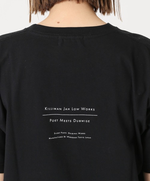 POET MEETS DUBWISE（ポエットミーツダブワイズ）の「POET MEETS DUBWISE COLLAGE 01：Tシャツ（Tシャツ/カットソー・レディース・ホワイト/ブラック・FREE）」の13枚目の写真