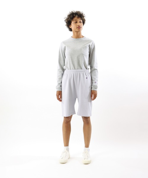 Champion(チャンピオン)の「【Champion/チャンピオン】メンズ MADE IN USA スウェットショーツ(スウェットパンツ・メンズ・ホワイト/グレー/ネイビー/ベージュ系その他3/ライトグレー/ブラック・MEDIUM/X-LARGE/LARGE)」の4枚目の写真