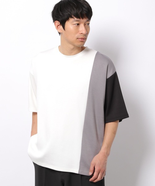 LAKOLE（ラコレ）の「ダンボールパネルTシャツ / 268127（Tシャツ/カットソー・メンズ・ホワイト/グリーン/ベージュ/グレー・MEDIUM/LARGE/X-LARGE）」の2枚目の写真