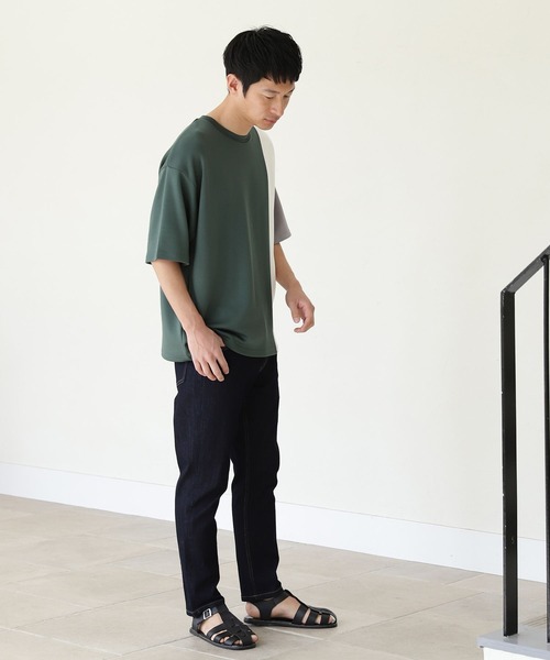 LAKOLE（ラコレ）の「ダンボールパネルTシャツ / 268127（Tシャツ/カットソー・メンズ・ホワイト/グリーン/ベージュ/グレー・MEDIUM/LARGE/X-LARGE）」の20枚目の写真