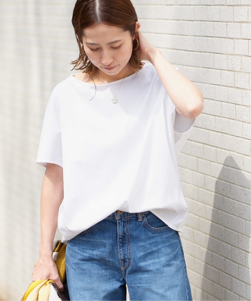 FRAMeWORK(フレームワーク)の「ハイゲージスムースプルオーバー◆(Tシャツ/カットソー・レディース・ホワイト/ブラック/ブラウン/ネイビー・FREE)」の19枚目の写真