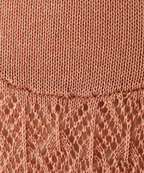 OPAQUE.CLIP（オペークドットクリップ）の「◆透かし柄フレアニットワンピース（ワンピース・レディース・ブラック/オフホワイト/ライトオレンジ系・38）」の5枚目の写真