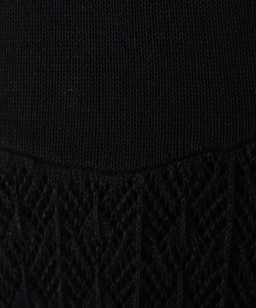 OPAQUE.CLIP（オペークドットクリップ）の「◆透かし柄フレアニットワンピース（ワンピース・レディース・ブラック/オフホワイト/ライトオレンジ系・38）」の21枚目の写真