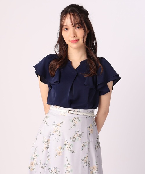 LAISSE PASSE（レッセパッセ）の「ラッフルスリーブブラウス（シャツ/ブラウス・レディース・フューシャピンク/ベージュ/ネイビー/ライトブルー・MEDIUM）」の20枚目の写真