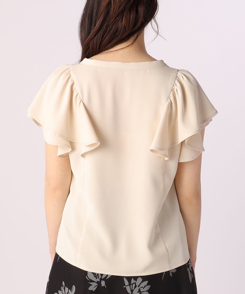 LAISSE PASSE（レッセパッセ）の「ラッフルスリーブブラウス（シャツ/ブラウス・レディース・フューシャピンク/ベージュ/ネイビー/ライトブルー・MEDIUM）」の15枚目の写真