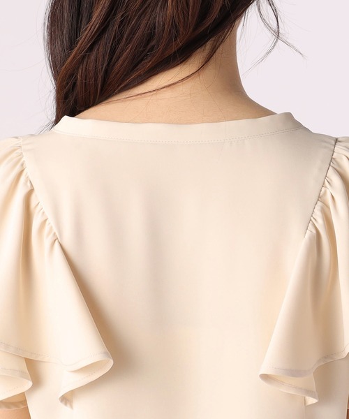 LAISSE PASSE（レッセパッセ）の「ラッフルスリーブブラウス（シャツ/ブラウス・レディース・フューシャピンク/ベージュ/ネイビー/ライトブルー・MEDIUM）」の17枚目の写真