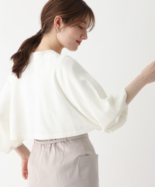 index（インデックス）の「◆ニットアップボレロ【WEB限定カラー・サイズ】（カーディガン/ボレロ・レディース・ナチュラル/グリーン/ホワイト系9/ブラック・40/38/36）」の10枚目の写真
