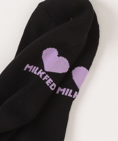 MILKFED.（ミルクフェド）の「BAR AND HEART SOCKS SET/ハート/ブランドロゴ/ミドル丈 靴下/ソックス（ソックス/靴下・レディース・ブラック/レッド/ライトパープル/ライトピンク・ONE SIZE）」の17枚目の写真