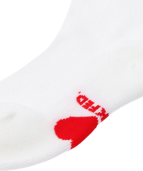 MILKFED.（ミルクフェド）の「BAR AND HEART SOCKS SET/ハート/ブランドロゴ/ミドル丈 靴下/ソックス（ソックス/靴下・レディース・ブラック/レッド/ライトパープル/ライトピンク・ONE SIZE）」の9枚目の写真