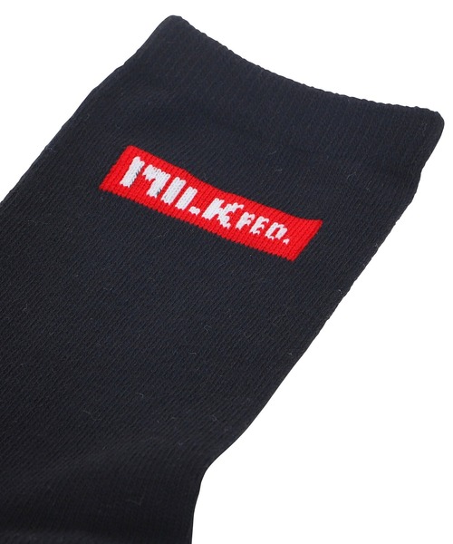 MILKFED.（ミルクフェド）の「BAR AND HEART SOCKS SET/ハート/ブランドロゴ/ミドル丈 靴下/ソックス（ソックス/靴下・レディース・ブラック/レッド/ライトパープル/ライトピンク・ONE SIZE）」の11枚目の写真