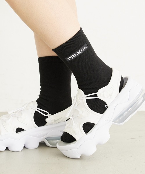 MILKFED.（ミルクフェド）の「BAR AND HEART SOCKS SET/ハート/ブランドロゴ/ミドル丈 靴下/ソックス（ソックス/靴下・レディース・ブラック/レッド/ライトパープル/ライトピンク・ONE SIZE）」の5枚目の写真