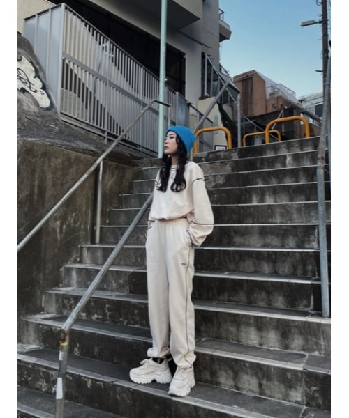 SLY（スライ）の「CHUNKY SOLE SNEAKER チャンキーソールスニーカー ボリュームソール 厚底（スニーカー・レディース・アイボリー/ブラック・MEDIUM/SMALL/LARGE）」の14枚目の写真