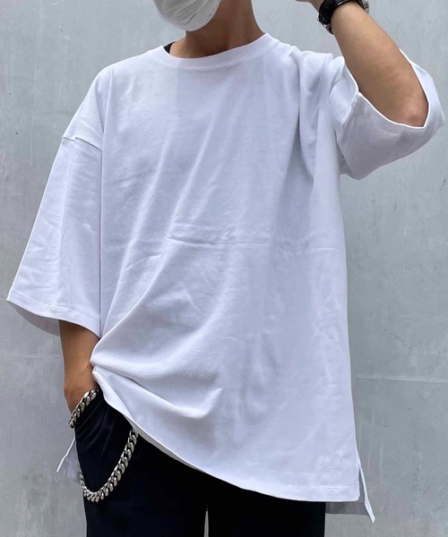 TRUSS(トラス)の「TRUSS/CROSS&STITCH / オープンエンド マックスウェイト メンズオーバーTシャツ / OE1401(Tシャツ/カットソー・メンズ・ホワイト/ブラック/カーキ/ベージュ・MEDIUM/X-LARGE/LARGE)」の11枚目の写真