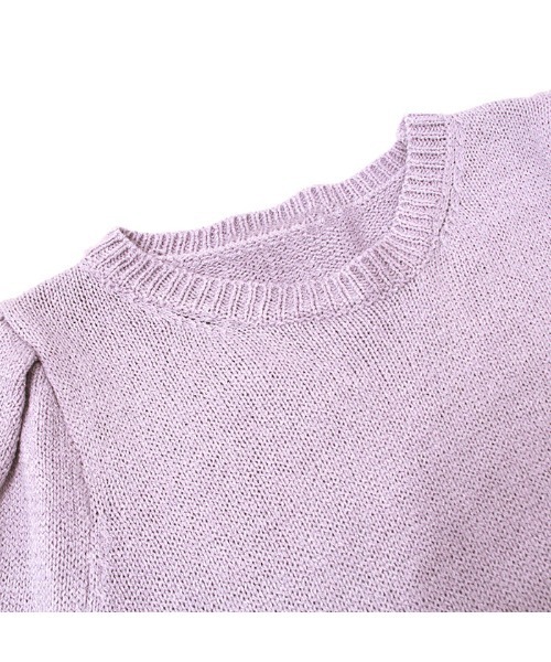 MODE ROBE（モードローブ）の「パフスリーブ半袖ニット（ニット/セーター・レディース・パープル/イエロー/アイボリー・FREE）」の12枚目の写真