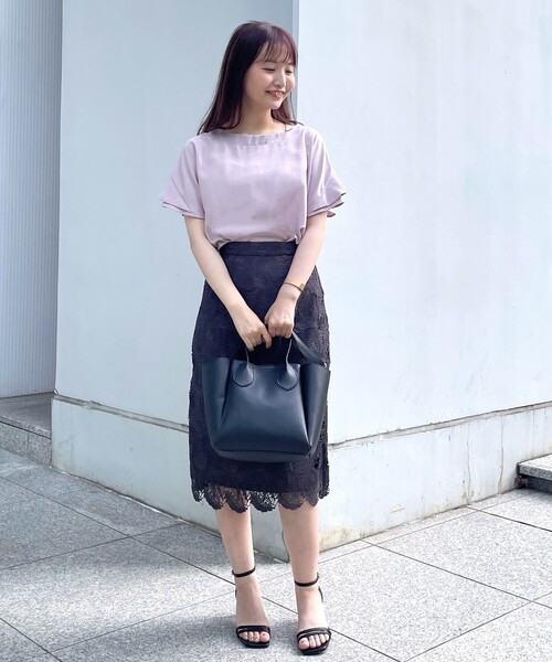 index（インデックス）の「◆【新色追加】タンブラーブッチャーフリルスリーブブラウス【WEB限定カラー・サイズ】（シャツ/ブラウス・レディース・ライトグレー/ピンク/パープル系1/ブルー/ネイビー/グレー/ライトブルー/マスタード・42/36/40/38）」の12枚目の写真