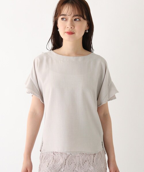 index（インデックス）の「◆【新色追加】タンブラーブッチャーフリルスリーブブラウス【WEB限定カラー・サイズ】（シャツ/ブラウス・レディース・ライトグレー/ピンク/パープル系1/ブルー/ネイビー/グレー/ライトブルー/マスタード・42/36/40/38）」の19枚目の写真