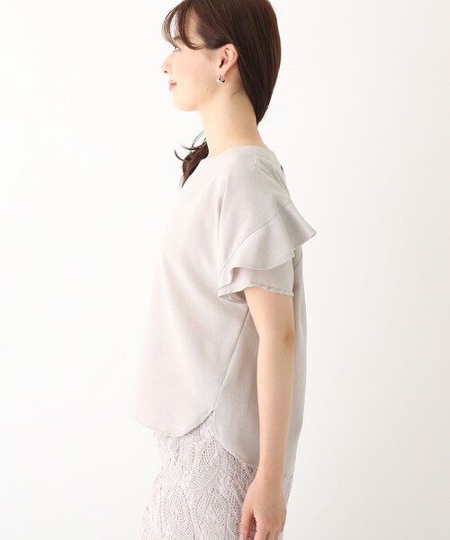 index（インデックス）の「◆【新色追加】タンブラーブッチャーフリルスリーブブラウス【WEB限定カラー・サイズ】（シャツ/ブラウス・レディース・ライトグレー/ピンク/パープル系1/ブルー/ネイビー/グレー/ライトブルー/マスタード・42/36/40/38）」の10枚目の写真