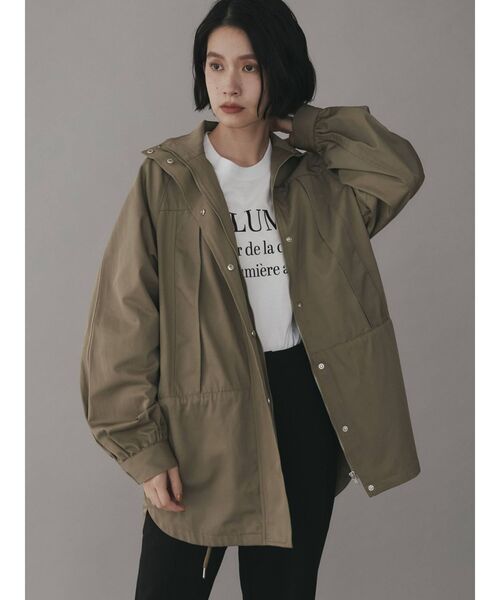 COTORICA（コトリカ）の「【THE DAYZ TOKYO】ミドル丈ミリタリーブルゾン（ブルゾン・レディース・ライトグレー/ブラック/カーキ・FREE）」の3枚目の写真