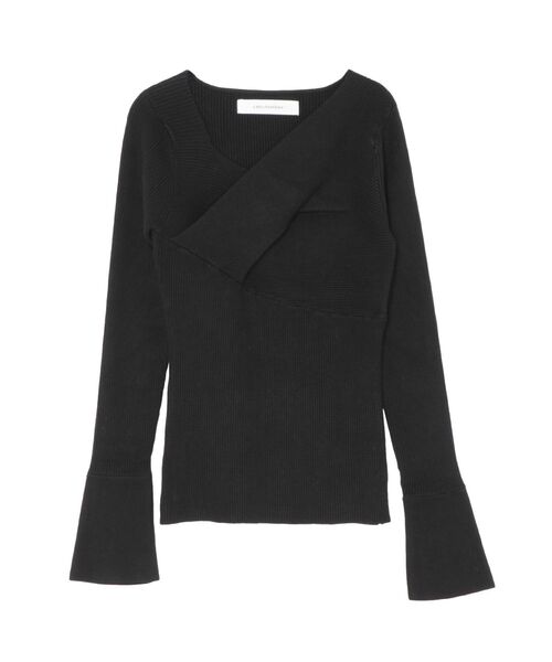 LAGUNAMOON（ラグナムーン）の「アシメントリーネックタックニットプルオーバー（ニット/セーター・レディース・アイボリー/ブラック/ダークパープル・FREE）」の10枚目の写真