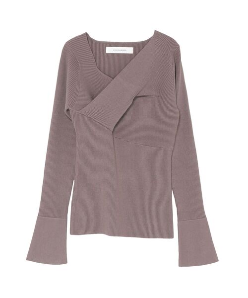 LAGUNAMOON（ラグナムーン）の「アシメントリーネックタックニットプルオーバー（ニット/セーター・レディース・アイボリー/ブラック/ダークパープル・FREE）」の13枚目の写真