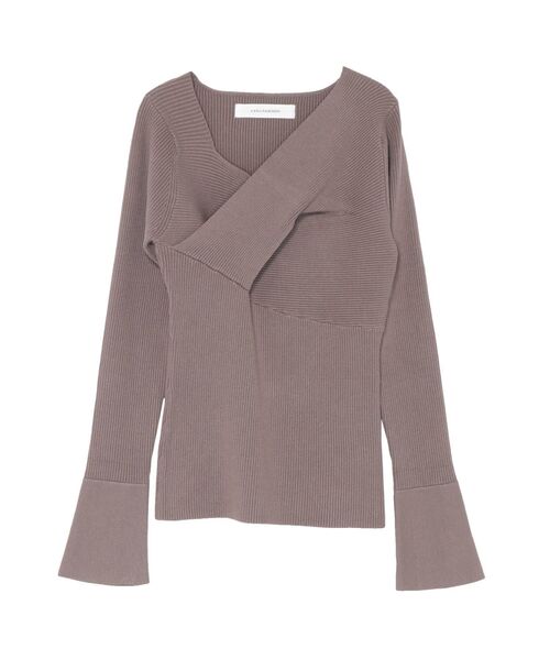 LAGUNAMOON（ラグナムーン）の「アシメントリーネックタックニットプルオーバー（ニット/セーター・レディース・アイボリー/ブラック/ダークパープル・FREE）」の22枚目の写真