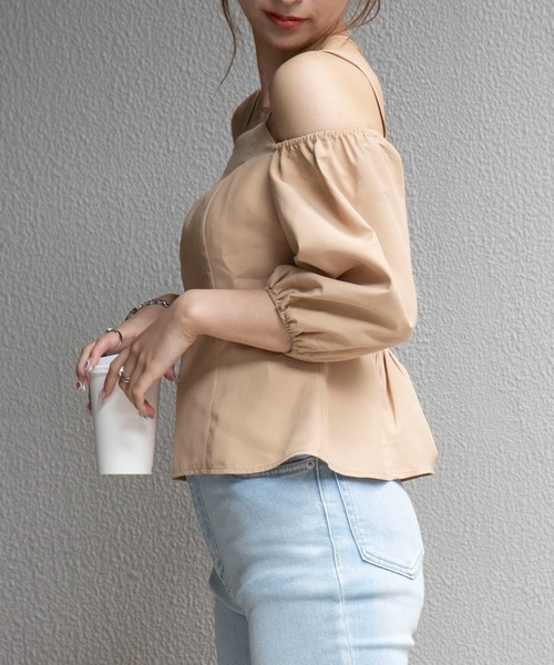 WEGO（ウィゴー）の「WEGO/パフスリーブブラウス（シャツ/ブラウス・レディース・ホワイト/ベージュ・FREE）」の19枚目の写真