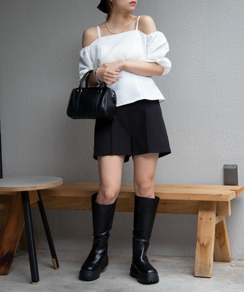 WEGO（ウィゴー）の「WEGO/パフスリーブブラウス（シャツ/ブラウス・レディース・ホワイト/ベージュ・FREE）」の18枚目の写真