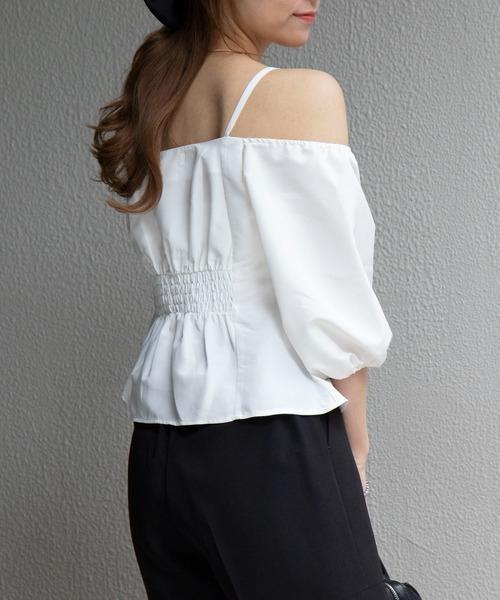 WEGO（ウィゴー）の「WEGO/パフスリーブブラウス（シャツ/ブラウス・レディース・ホワイト/ベージュ・FREE）」の20枚目の写真