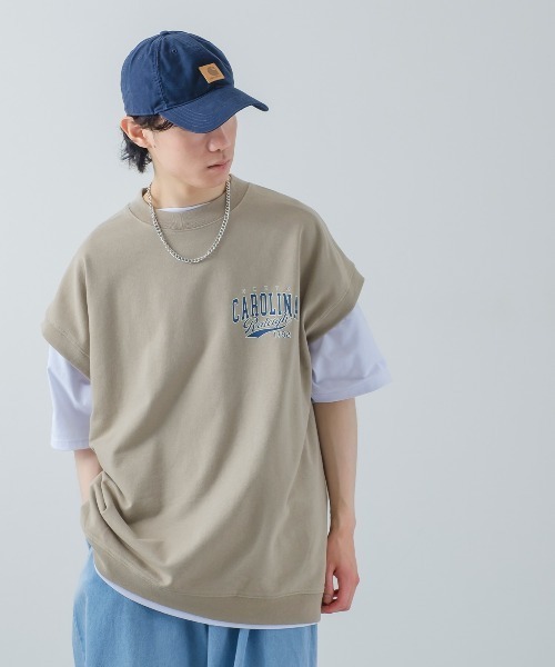 improves(インプローブス)の「USコットン ミニ裏毛ベスト&半袖Tシャツ&チェーンネックレス アンサンブル(アンサンブル・メンズ・グリーン/ダークブルー/スミクロ/グレイッシュベージュ・MEDIUM/LARGE)」の9枚目の写真