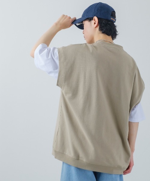 improves(インプローブス)の「USコットン ミニ裏毛ベスト&半袖Tシャツ&チェーンネックレス アンサンブル(アンサンブル・メンズ・グリーン/ダークブルー/スミクロ/グレイッシュベージュ・MEDIUM/LARGE)」の11枚目の写真